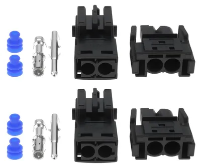 2er-Set 2-pol. Kabelstecker-Set kompatibel BMW/Mercedes