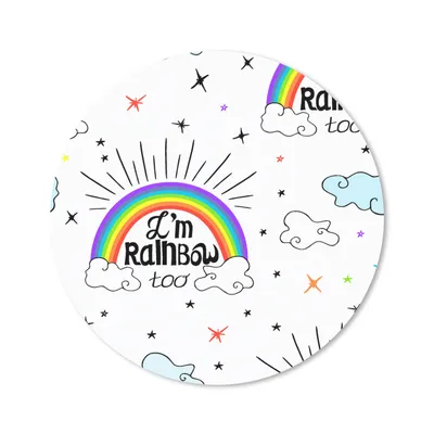Produktbild von MuchoWow® Mauspad Mousepad Regenbogen - Wolken - Muster 30x30 cm - Mousepads - Maus Mat - Pad - Mausunterlage - Tischunterlage - Schreibtischmatten