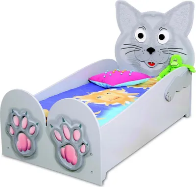 Produktbild von Modernes Kinderbett Wolf Design Kinderzimmer Möbel Holzgestell Neu