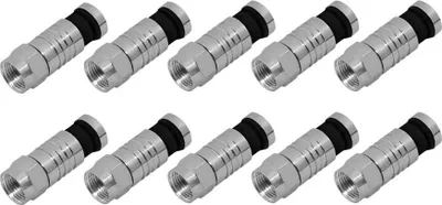 Produktbild von 10x ARLI F-Kompressionsstecker 7 – 7,5 mm – Sat Koaxialstecker wasserdicht für TV & Antenne