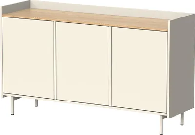 Image de Commode Vicco Velina Crème 140x82cm avec 6 compartiments, Model 56414