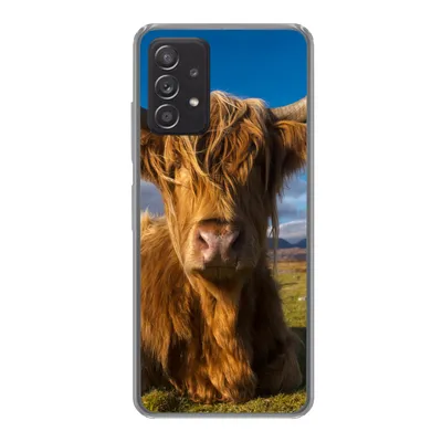 Produktbild von MuchoWow® Handyhülle Schutzhülle Hülle für Samsung Galaxy A53 5G Schottische Highlander - Tiere - Gras Silikon Softcase Handy Hülle - Schutzabdeckung