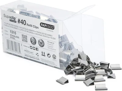 Immagine prodotto di RAPESCO 1315 RAPESCO Dokumentenclips Supaclip 40, Edelstahl, 350 Stück