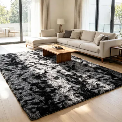 Immagine prodotto di Omgoods - Tappeto moderno con pelo lungo, ideale per il soggiorno e la camera da letto