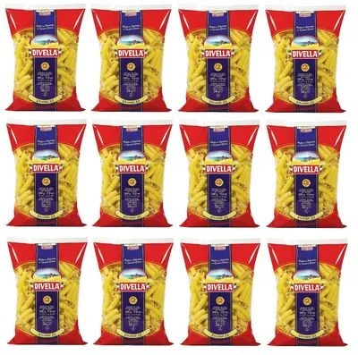 Produktbild von 12x Divella Elicoidali n°22 Hartweizengrieß Pasta Italienische Nudeln 500g Packung + Italian Gourmet Polpa di Pomodoro 400g Dose