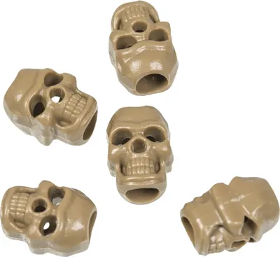 Produktbild von KORDELSTOPPER Ersatz-Set mit 10 Kordelstoppern - SKULL coyote