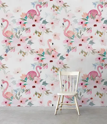 Produktbild von Coloray Fototapete 104x70 cm Latextapete Magicstick - Blumen Flamingo Blumenzusammenfassung