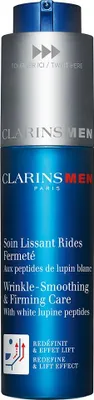 A product shot of a Clarins Men skincare bottle.