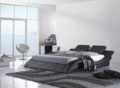 Produktbild von Doppelbett Designer Bett Ehebett Polsterbett Schlafzimmer Lederbett Neu Betten