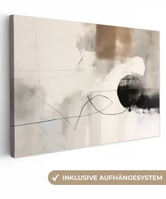 Produktbild von MuchoWow® - Leinwandbilder - Abstrakte Kunst - Grau - Industriell, Wandbild, Wanddeko Bilder Wohnzimmer, 120x80 cm