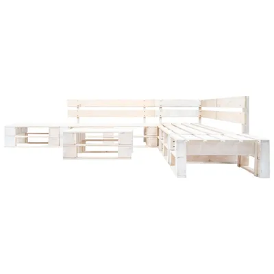 Immagine prodotto di vidaXL set salotto pallet 6 pezzi legno bianco
