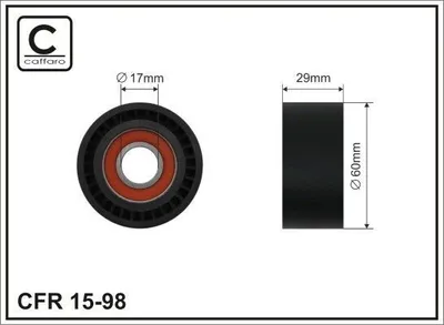 Produktbild von CAFFARO 15-98 Spannrolle Keilrippenriemen 60mm für BMW 7 (E65, E66, E67)
