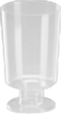 Produktbild von 264 Trinkglas 150 ml Polystyrol mit Fuß einteilig - Einweg