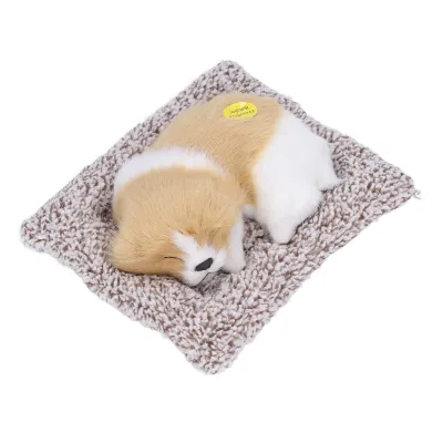 Produktbild von Realistischer schlafender Hund,Realistischer schlafender Welpe,Liebenswerter schlafender Welpe,Realistisches Hundespielzeug,Realistische Hundedekoration,Simulation schlafender Hund