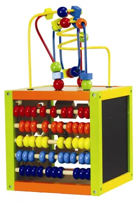 Produktbild von Johntoy Holz-Aktivitätswürfel 5 in 1 groß pädagogisches Spielzeug