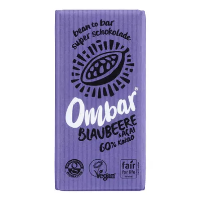 Image de Chocolat cru - Myrtille & Açaï 60% cacao 35g