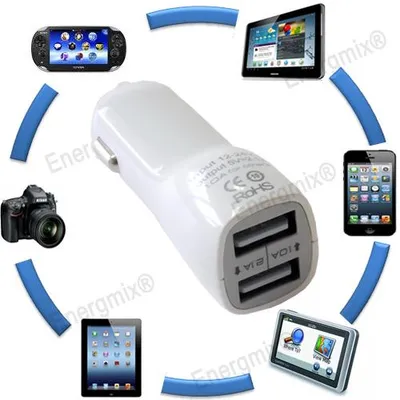 Produktbild von KFZ Doppelt USB Adapter Weiß