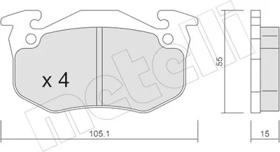 Produktbild von METELLI Bremsbeläge Satz Vorne Bremsklötze für RENAULT TWINGO I (C06) 22-0036-5