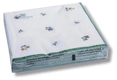 Immagine prodotto di Gmundner Keramik, Tovaglioli da pranzo 3 veli 20 pezzi, fiore sparso, 330x330mm, 0321HWPS33