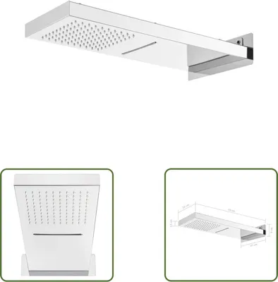 Produktbild von The Living Store Wand-Duschkopf Edelstahl 201 Silbern