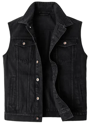 Produktbild von Solidchoice – Herren Jeansweste ohne Ärmel mit Retro-Design