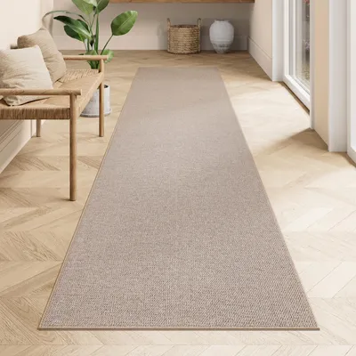 Produktbild von SONGMICS Wohnzimmerteppich Waschbar rutschfest, Boho, 80 x 300 cm – Kamelbraun, Größe 300L cm