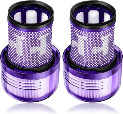 Produktbild von 2 x HEPA Ersatzfilter für Dyson V12 Detect Slim Staubsauger für Dyson V12 Slim Absolute Extra/Total Clean/Fluffy Zubehör Hinterer Filter Ersatzteil 971517-01