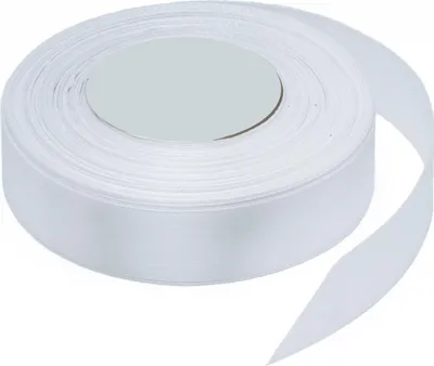 Produktbild von BAND Bänder Satinband Deko WEIß 25mm 32m