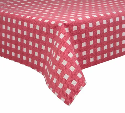 Produktbild von Sensalux italienische Landhaus Tischdecke, Tischdeckenrollen, Karo, rot-weiß kariert, 1m x 1m