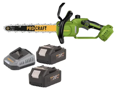 Image de Procraft PKA33-BB tronçonneuse à chaîne sans fil 20 V 304 mm Brushless + 2x batterie 4,0 Ah + chargeur