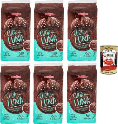 Produktbild von 6x DALCOLLE COUR DI LUNA Mit Schokoladencreme gefüllte Croissants 250 GR+ Italian Gourmet polpa 400g