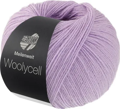 Produktbild von Lana Grossa Meilenweit 100 g WOOLYCELL 4-fach Sockengarn ohne Polyamidanteil 400 m Farbe 005 - Fliederlila