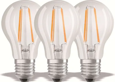 Produktbild von OSRAM LED-Lampe BASE CLASSIC A60, E27, EEK: E, 6,5 W, 806 lm, 4000 K, 3 Stück