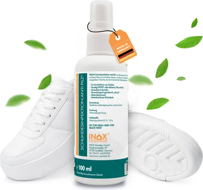 Produktbild von INOX® Schuhdesinfektion 100ml | Fuß Schuh Desinfektionsspray | Geruch Fußpilz