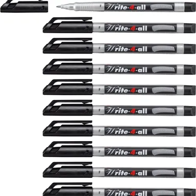 Produktbild von STABILO Permanent-Marker -  Write-4-all - fein - 10er Pack - schwarz