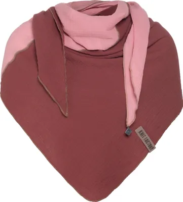 Produktbild von Knit Factory Fay Dreieckstuch - Stone Red/Rosa - 190x85 cm