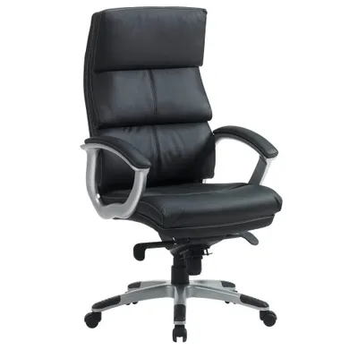 Produktbild von XXL Chefsessel, BT-0066-1 schwarz, silber Kunstleder