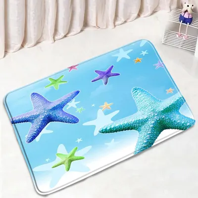 Image de Tapis de bain antidérapant avec des motifs de créatures marines