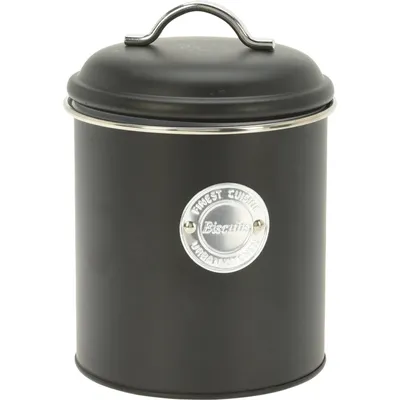 Obrázek produktu pro Skladovací zásuvka s víkem, kovem, èernou, 1,5 l