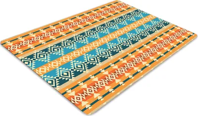 Produktbild von Stuhlunterlage Bürostuhlunterlage 120 cm x 90 cm Bodenmatte Bürostuhlunterlage - Navajo-Stil-Muster.