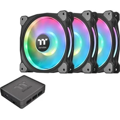 Produktbild von Thermaltake Riing Duo 12 RGB Premium Edition, Ventilator, 12 cm, 500 RPM, 1500 RPM, Schwarz