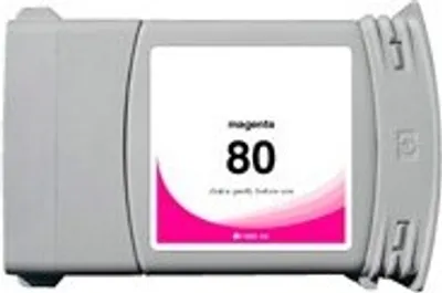 Image de Cartouche d'impression compatible HP 80 XL magenta pour imprimantes HP DesignJet 1050C (C6074A), HP Designjet 1050c Plus (C6074B), HP DesignJet 1055CM (C6075A), HP Designjet 1055CM Plus (C6075B)