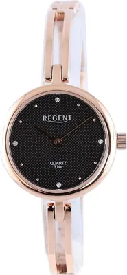 Zdjęcie produktu dla Regent metalowy zegarek damski kwarcowy różowe złoto metalowa bransoleta D2UR2214004