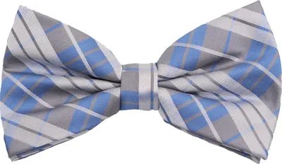 Produktbild von Fabio Farini - 1 Stück Herren Karomuster Fliegen - Männer Querbinder Vorgebunden Bowtie Blau/Grau/Weiß