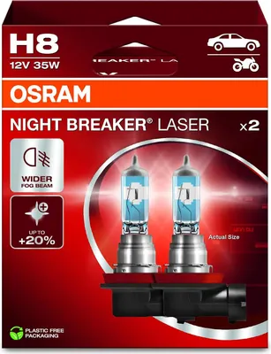 Obrázok produktu pre OSRAM NIGHT BREAKER LASER H8 PGJ19-1 12 V/35 W (balenie 2 ks)