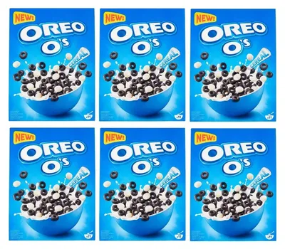 Produktbild von 6x Oreo O's Cereal Müsli mit Kakao- und Vanillegeschmack Angereichert mit Vitaminen und Eisen 350g Cereal als Frühstück oder Snack zwischendurch