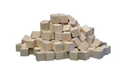 Obrázok produktu pre Drevená hračka drevená kocka 1000 kusov prírodná 30 kusov ŠxVxH 3x3x3cm NOVINKA
