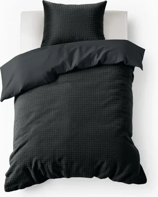Imagen del producto de Sleeptime Check Teddy, color antracita, 140 x 200/220 cm