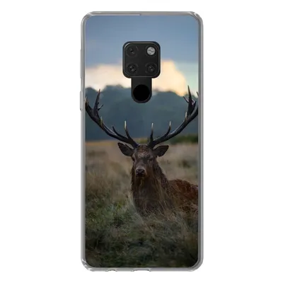 Produktbild von MuchoWow® Handyhülle Schutzhülle Hülle für Huawei P40 Lite Hirsch - Wiese - Geweih Silikon Softcase Handy Hülle - Handy