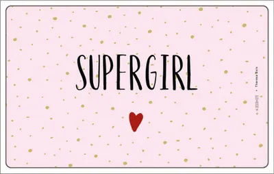 Obrázok produktu pre PPD Tray Supergirl, raňajková tabuľa, raňajky, Resopal, ružová, 14,3 x 23,3 cm, 661301